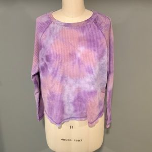 Wild Fable Purple Tie Dye Waffle Long Sleeve.